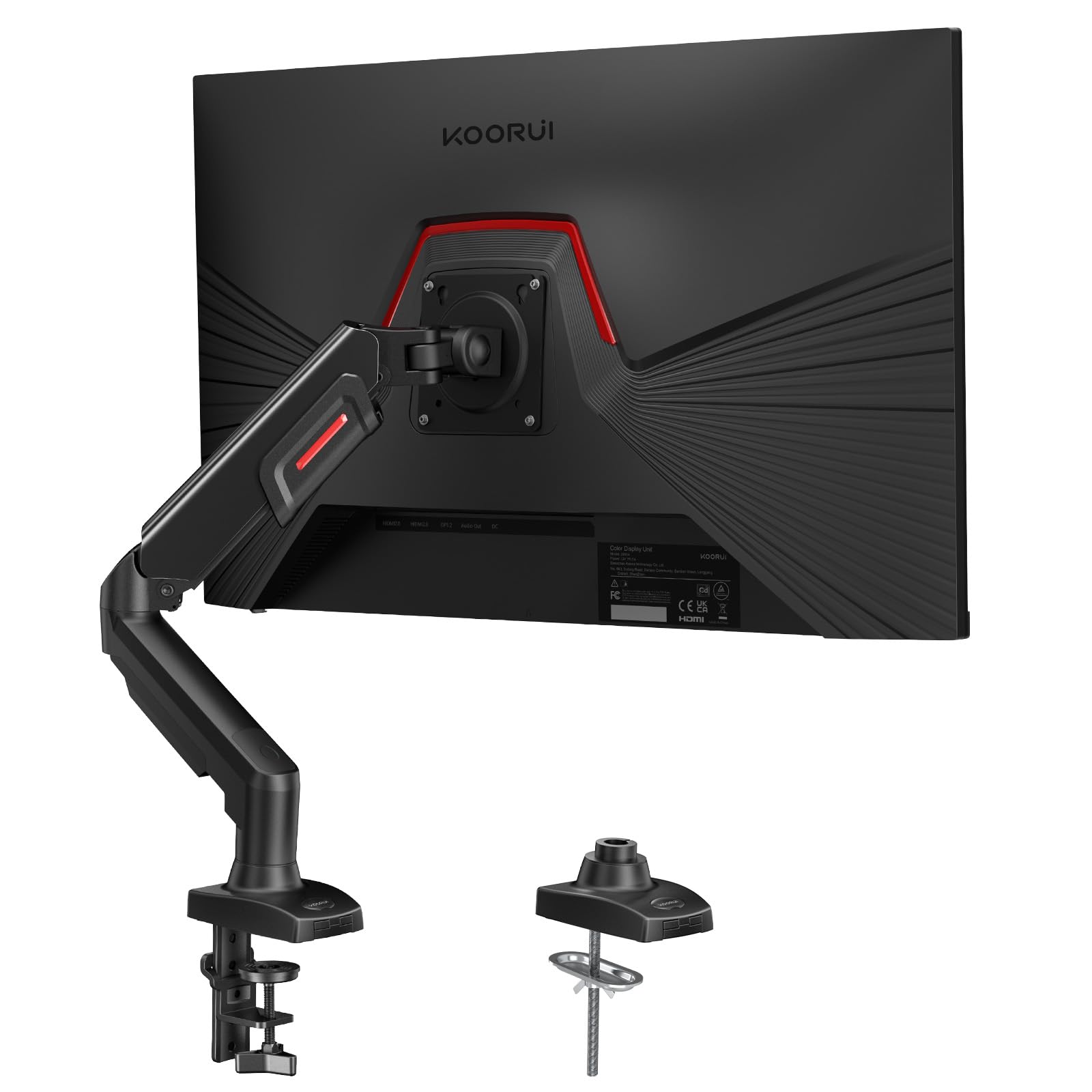 Amazon.co.jp: KOORUI モニター アーム デスクマウント ディスプレイ