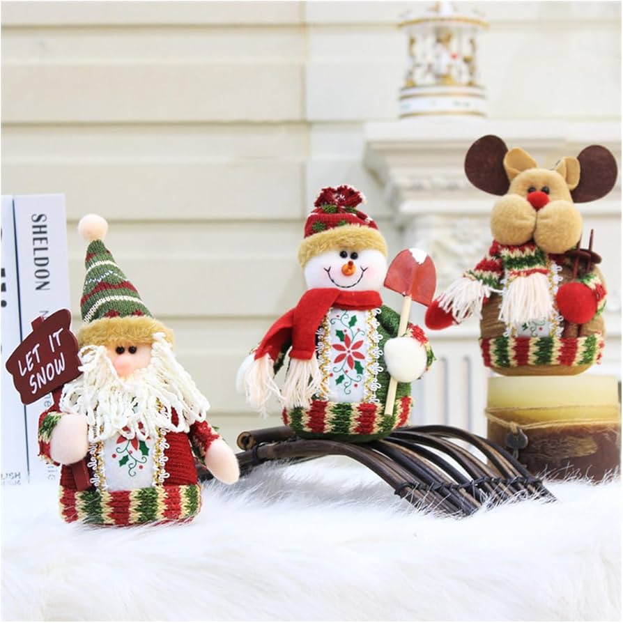 Amazon.co.jp: クリスマス 飾り 人形 卓上 置物 ぬいぐるみ 18*13cm