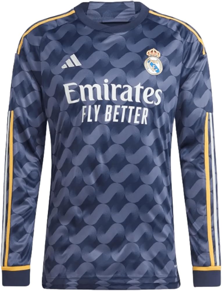 Amazon.com: adidas Real Madrid 23/24 Long Sleeve Away Jersey