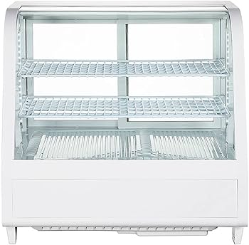 Amazon | Hijiru 卓上冷蔵ショーケース100L/ホワイト【HJR-UTK100WT