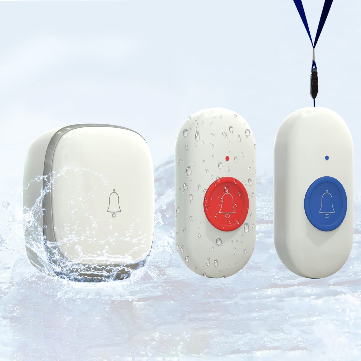 Amazon.co.jp: ワイヤレスコール 呼び出しベル SOS緊急コールセット