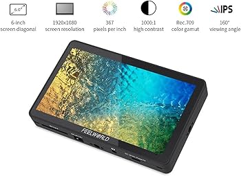 Amazon | 【PSE】FEELWORLD F6 Plus V2 バッテリー付き,6インチ4K