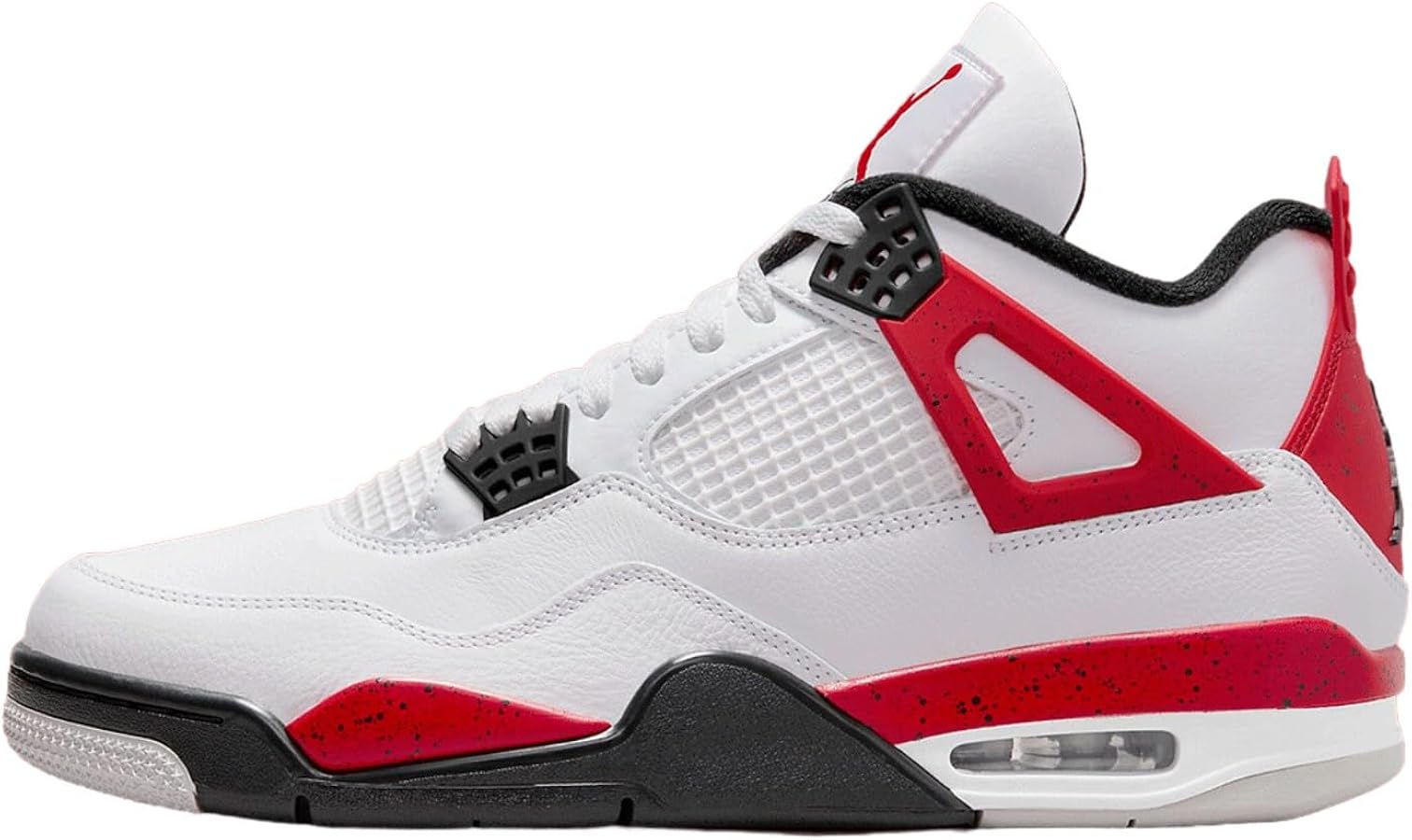 Amazon.com | JORDAN 4 Retro Mens Shoes Size - 8.5 White/Fire Red