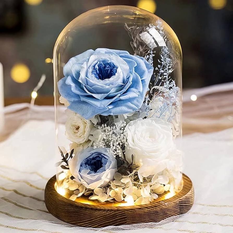 Amazon｜プリザーブドフラワー バラ ブルー ローズ 薔薇 3カラー 花
