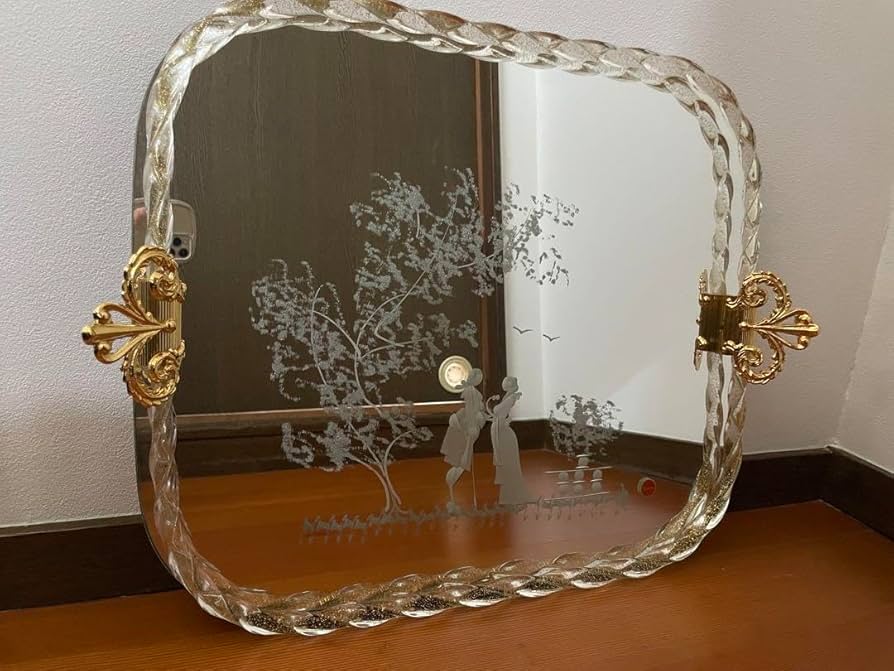 Amazon.co.jp: ベネチアンガラス ムラーノ ミラートレイ ムラーノ