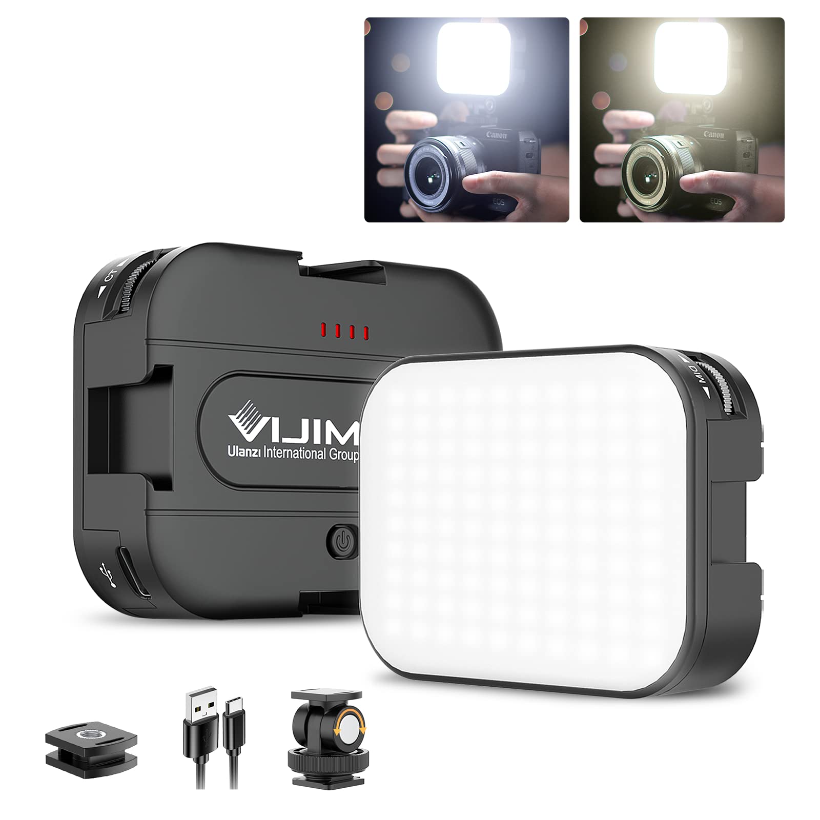 Amazon | Ulanzi LEDビデオライト 撮影用ライト Type-C充電式 2000mAh