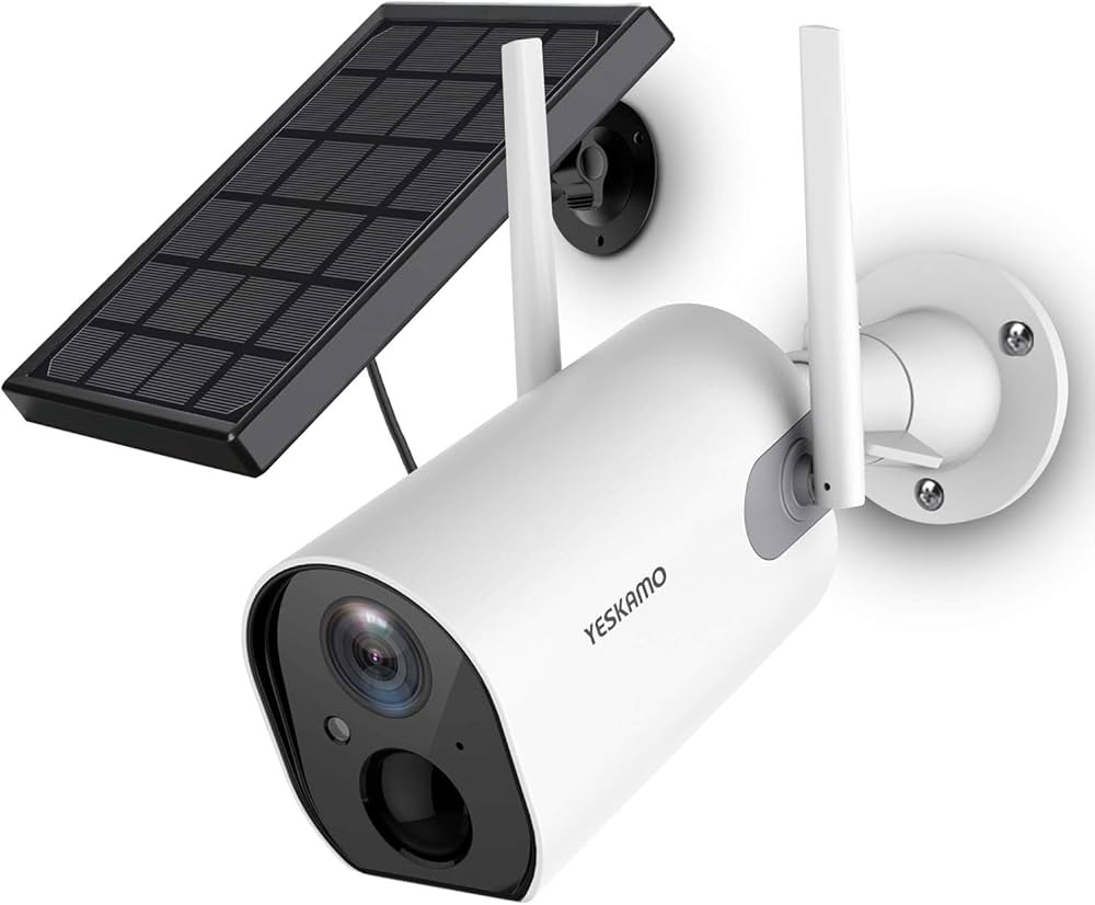 Amazon.co.jp: 【充電池式・完全無線】 YESKAMO 防犯カメラ ソーラー