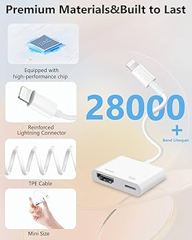 Amazon.com: Lightning to HDMI Adapter for iPhone, [Apple MFi