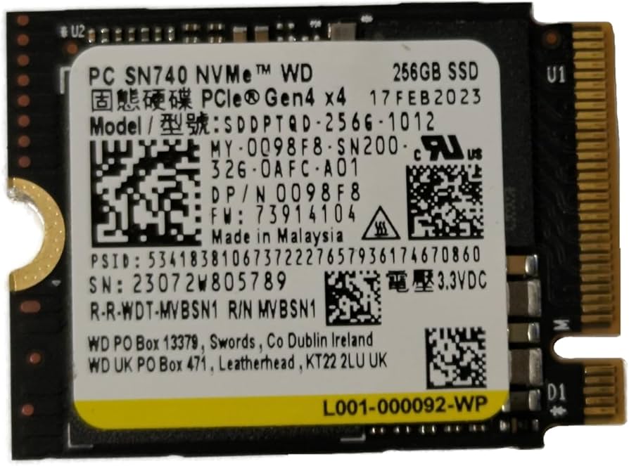 Amazon.com: Oem WD SN740 256GB M.2 PCI-e NVME SSD Internal Solid