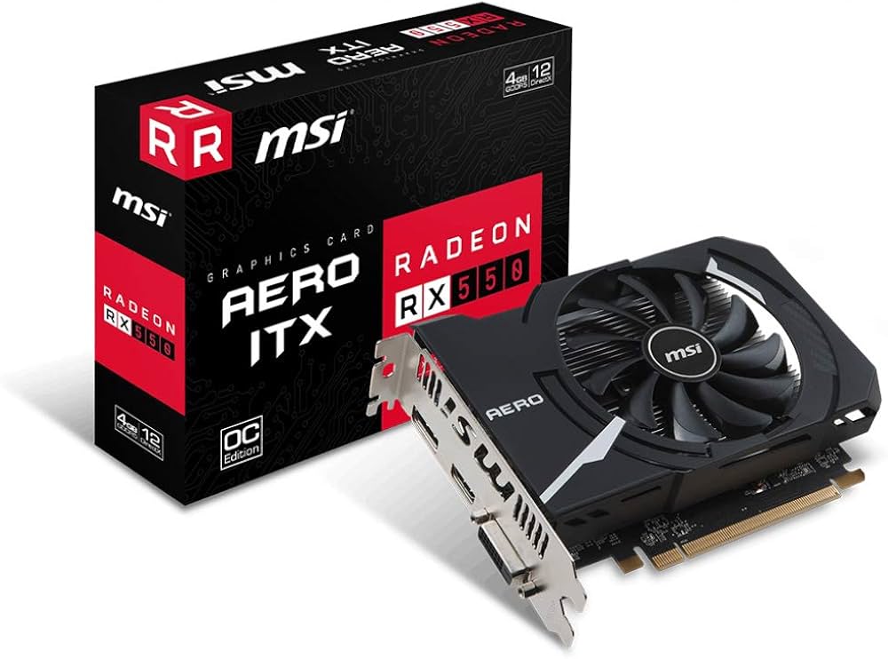 Amazon | MSI Radeon RX 550 AERO ITX 4G OC グラフィックスボード