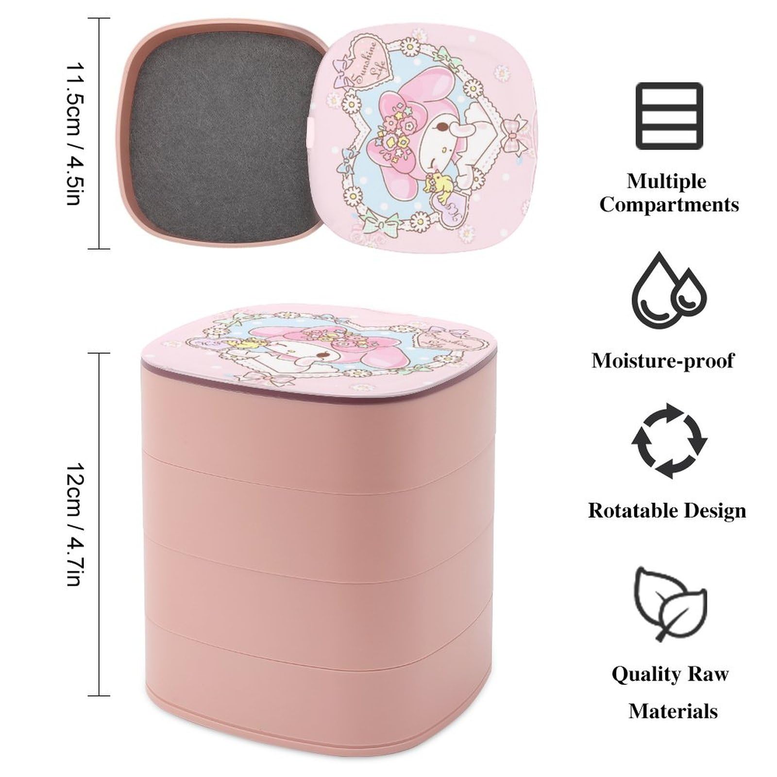 Amazon｜マイメロ ジュエリーボックス アクセサリーケース 4段