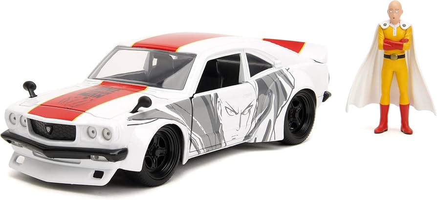 Amazon.com: Jada Toys One Punch Man Figure Saitama & Model Car