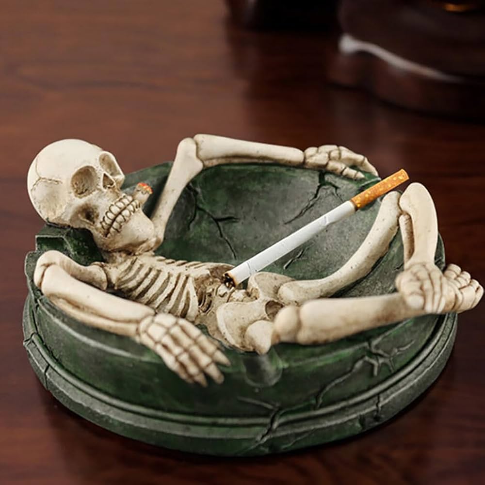 Amazon｜Healifty ハロウィン ドクロ 灰皿 人間 スケルトン 不気味な