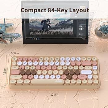 Amazon.co.jp: NACODEX 84キーワイヤレスBluetooth美的キーボード