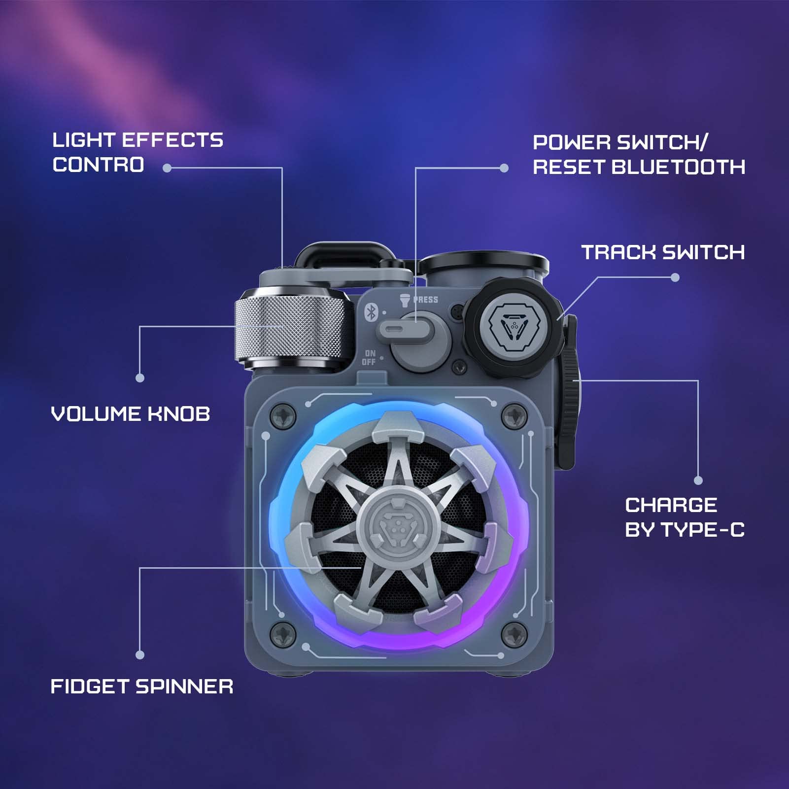 Amazon.com: Muzen Cyber Cube-Pro Bluetooth Speaker, Bluetooth 5.0