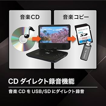 Amazon | BLUEWIDE 10インチ ポータブルブルーレイプレーヤー AV入力