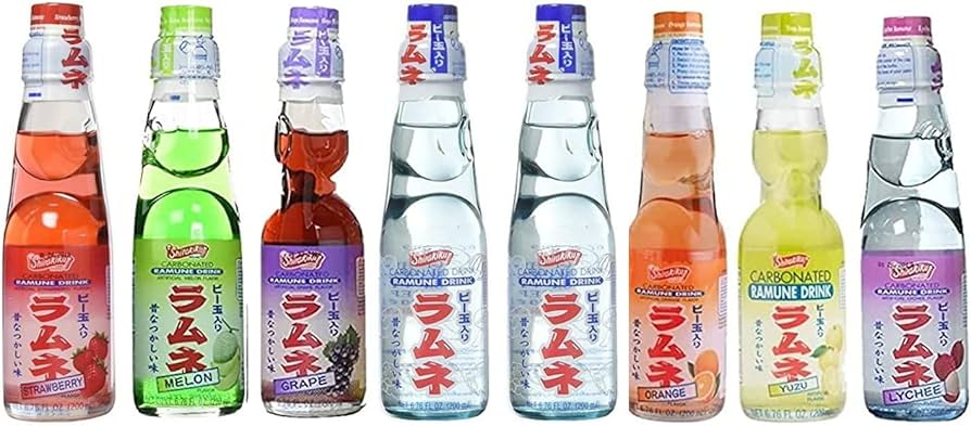 Amazon.com : RAMUNE Japanese Soft Drink Variety, 8-Pack, 6.76