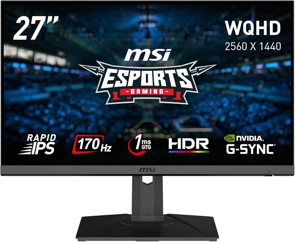 Amazon.co.jp: MSI G272QPF ゲーミングモニター 応答速度1ms(GtoG)実現