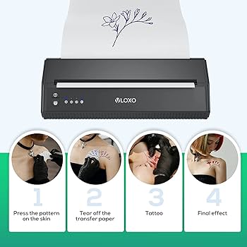 Amazon.co.jp: VLOXOタトゥー下絵転写用 持ち運びポータブル コピー