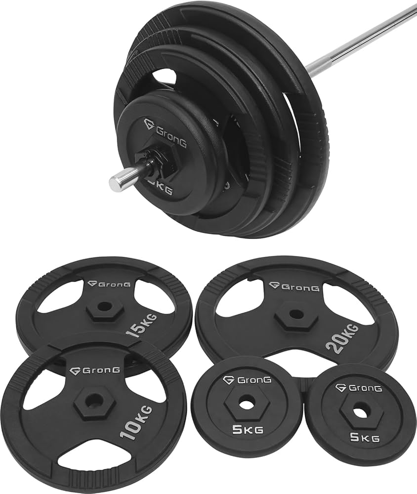 Amazon.co.jp: グロング バーベル バーベルセット 120kg 筋トレ