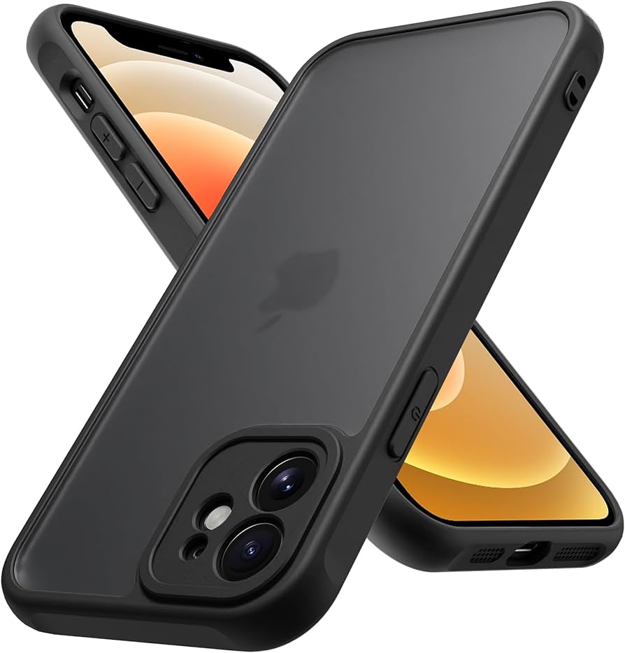 Amazon.co.jp: iPhone12mini 用 ケース 半透明 耐衝撃 滑り止め 指紋