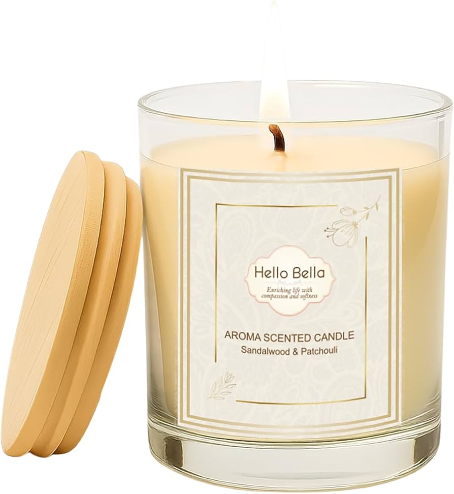 Amazon.co.jp: Hello Bella アロマキャンドル サンダルウッド