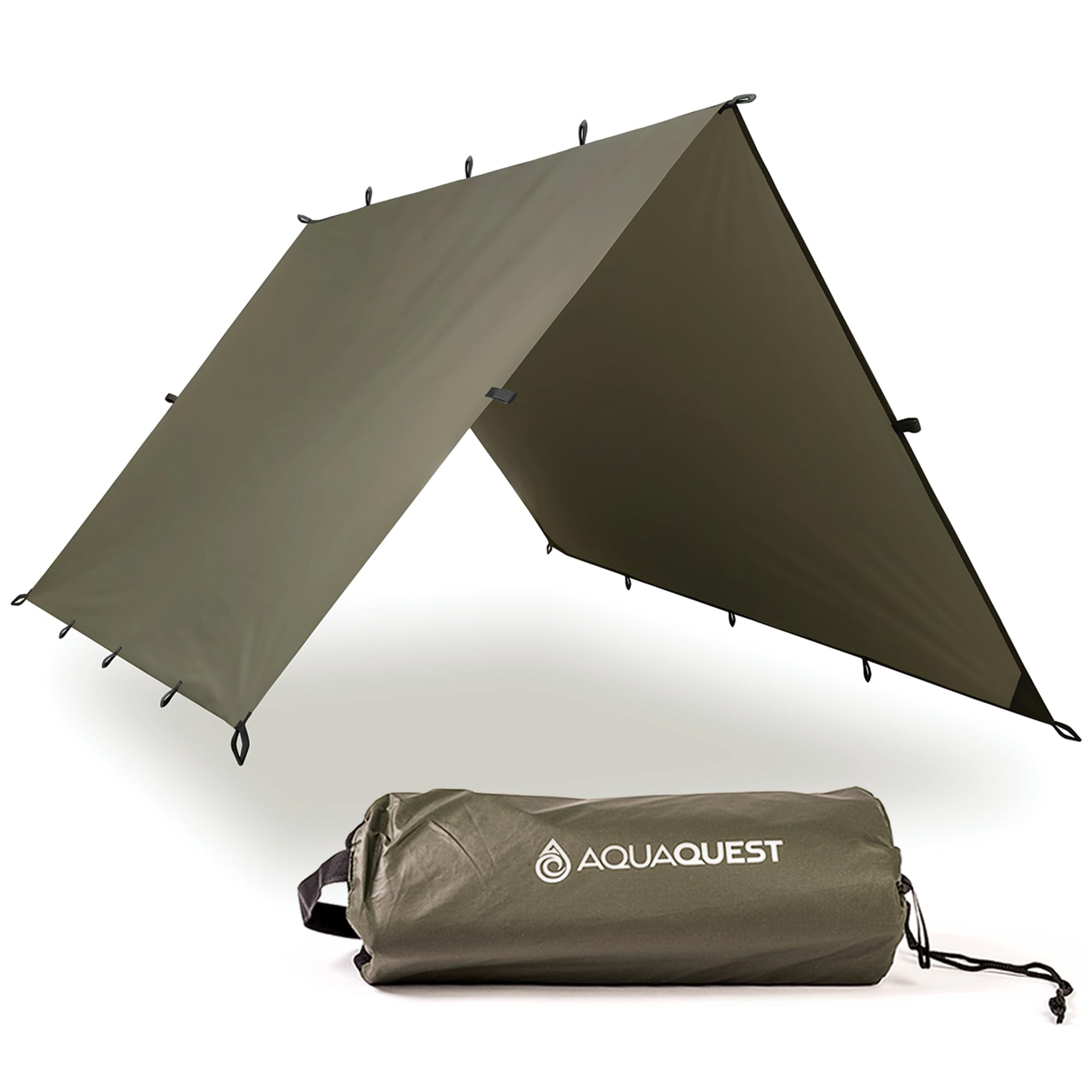 Aqua Quest Defender Tarp - 100% Waterproof Heavy Duty Bushcraft