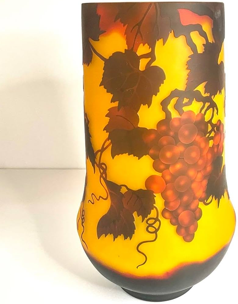 Amazon.co.jp: ガレ風 花瓶 ぶどう 葡萄 植物 アンティーク レトロ