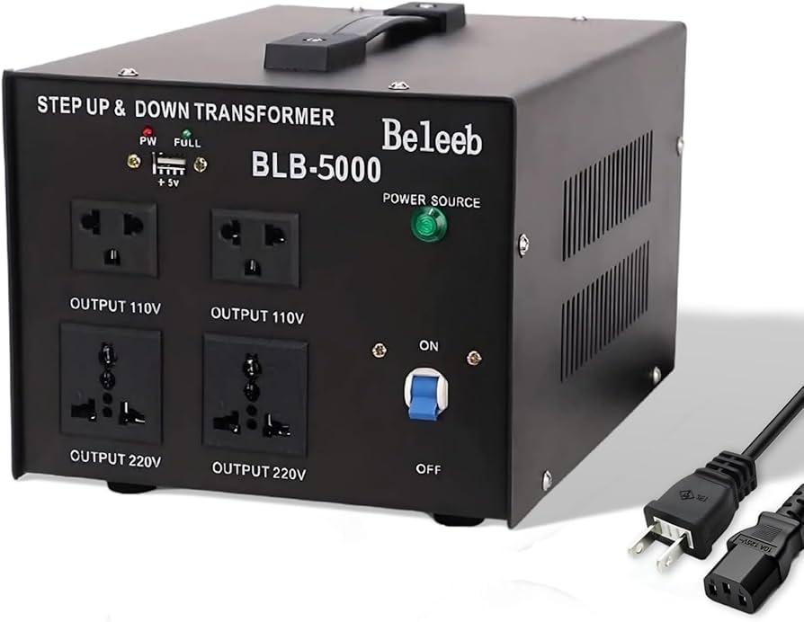 Amazon.co.jp: 変圧器 5000VA 昇圧機 100v/110v to 220v-240v 230v