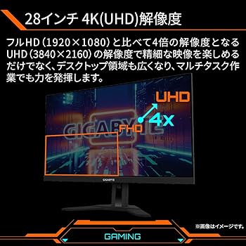 Amazon.co.jp: GIGABYTE ゲーミングモニター 28インチ UHD（4K
