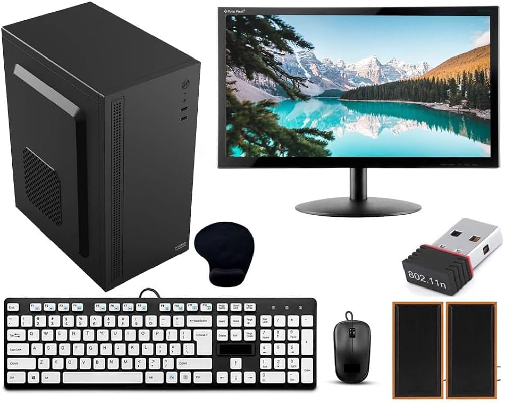 Desktop Computer Set with i5 3470, 8GB RAM, 256GB SSD, 19-inch