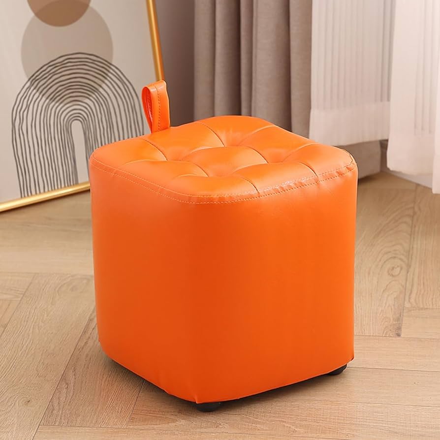 Amazon｜[SDGYS3G] オットマン スツール オレンジ 脚置き 1人掛け 高