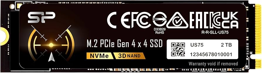 Amazon.com: Silicon Power 2TB US75 Nvme PCIe Gen4 M.2 2280 SSD R/W