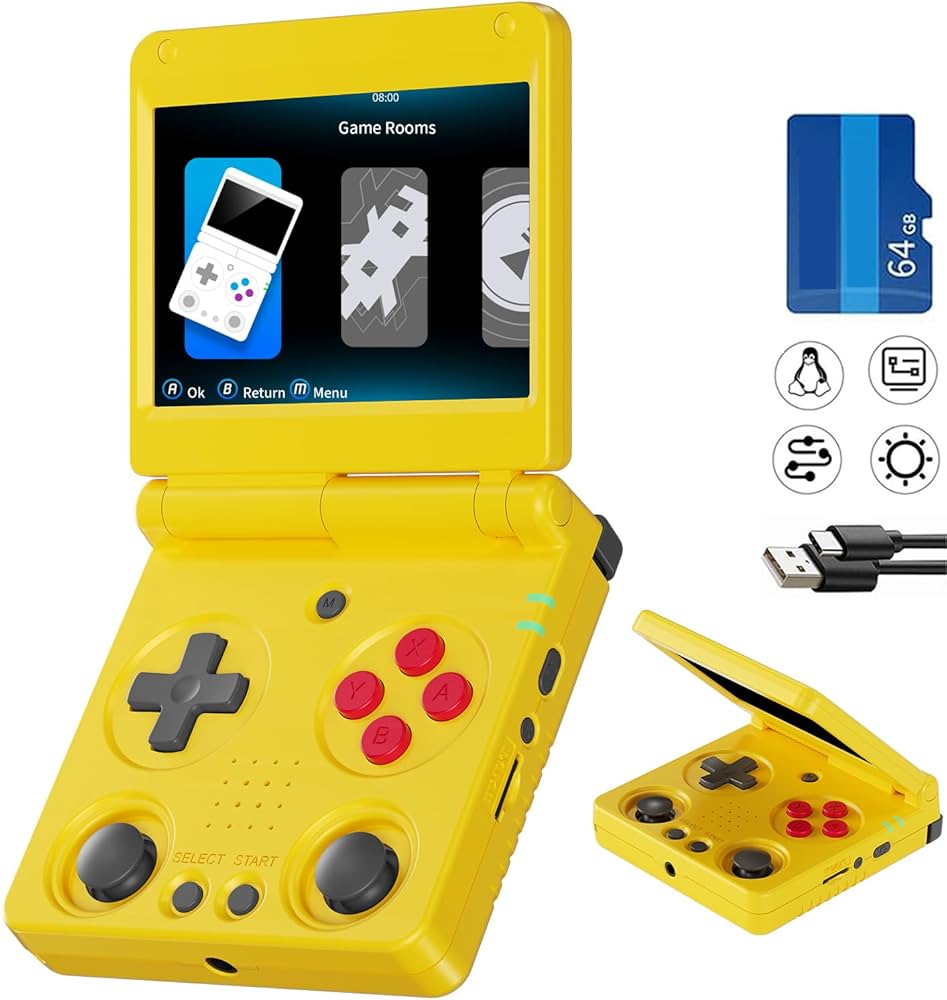 Amazon | RG34XXSP 携帯型ゲーム機Linuxシステ折畳みレトロゲーム機