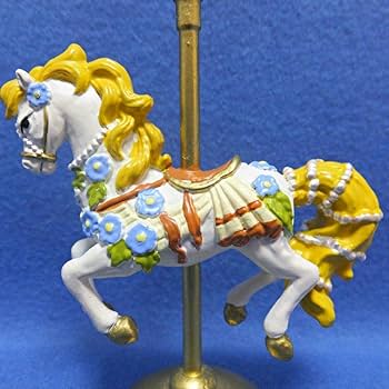 Amazon.co.jp: メリーゴーランド回転木馬カローゼルフィギュア