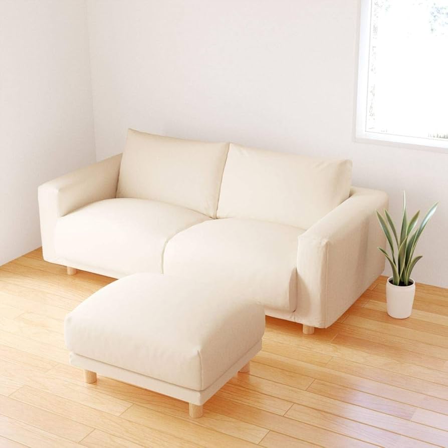 Amazon.co.jp: 無印良品 ソファ用オットマン(カバー、脚別売) フェザー