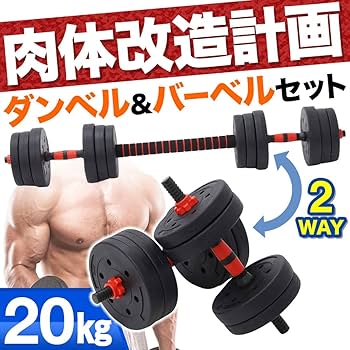 角型プレート】合計50kgバーベルにもなるダンベル 25kg×2個セット A3