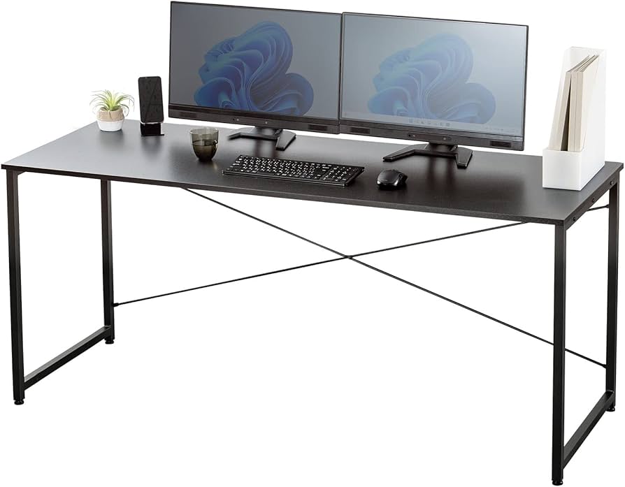 Amazon | サンワダイレクト パソコンデスク 幅160×奥行60cm モニター