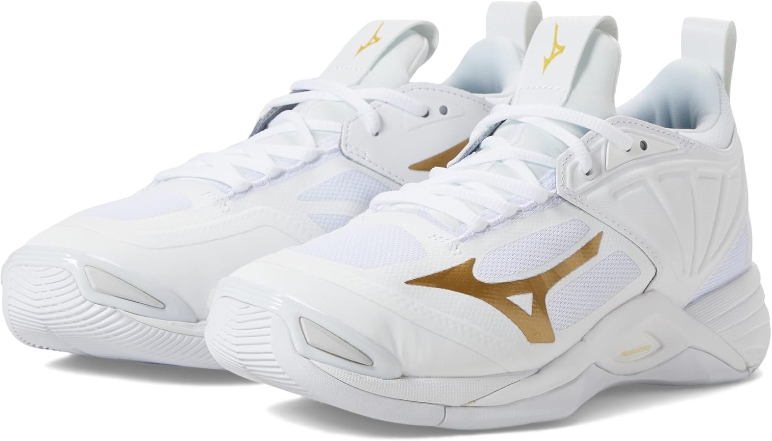 Amazon | ミズノ ウェーブ モメンタム 2, ホワイト/ゴールド, 9.5