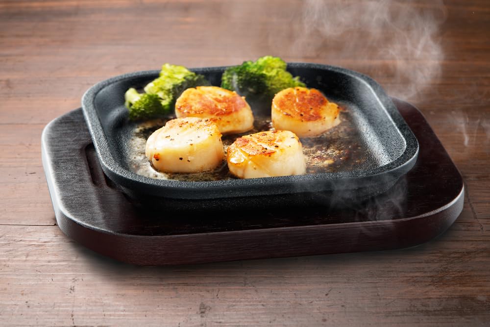 Amazon｜イシガキ産業 鉄鋳物 ステーキ皿 取っ手なし ブラック 約幅14