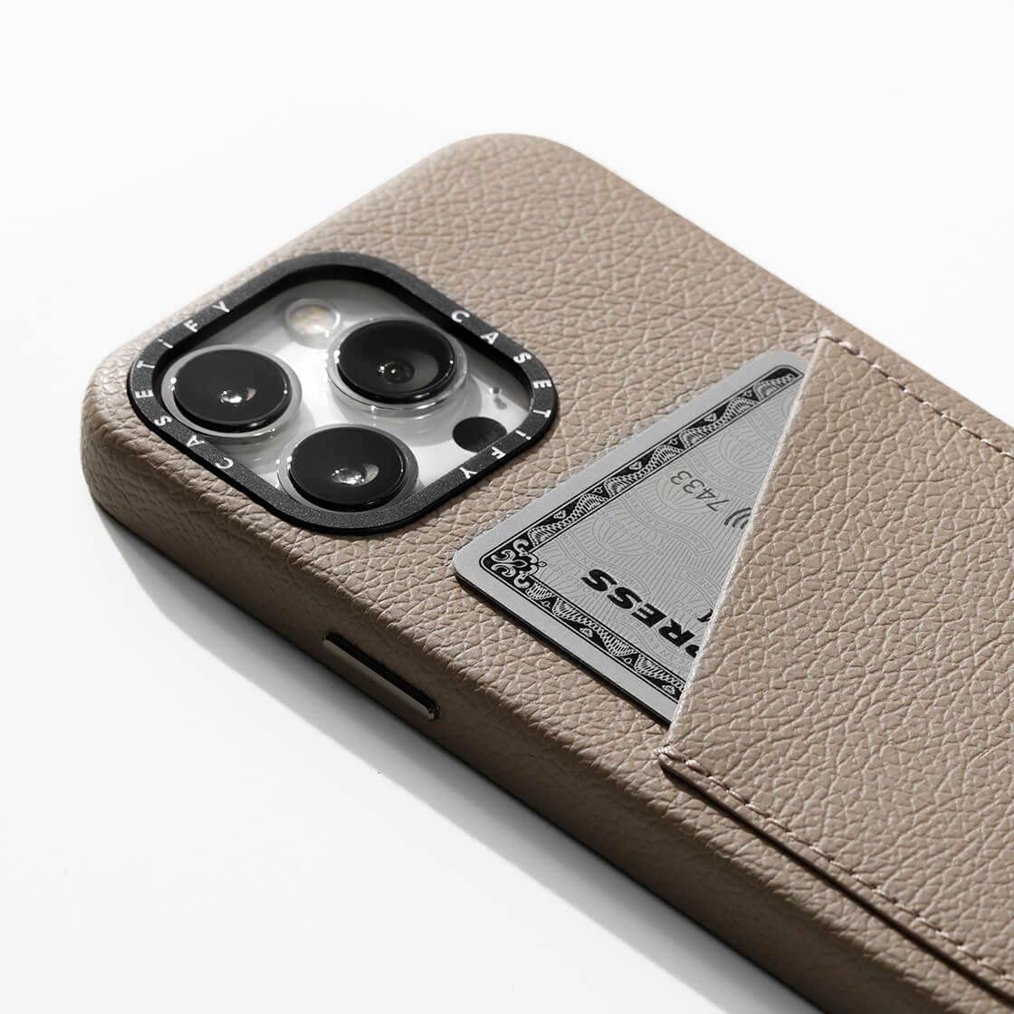 Amazon.co.jp: Casetify レザーカードケース iPhone 13 Pro Max用