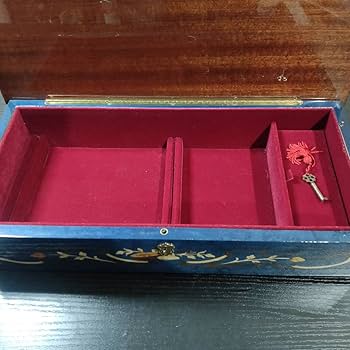 Amazon.co.jp: 限定品Demain 鍵付ジュエリーボックス オルゴール有