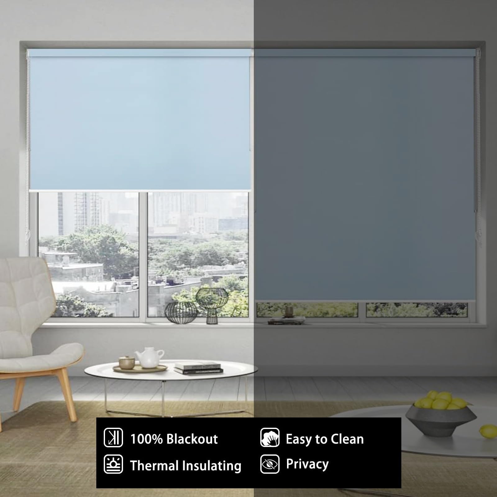 Amazon｜ロールスクリーン 調光 ロールカーテン ブラインド 90 x 170