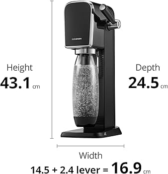 Amazon.com: SodaStream Art Sparkling Water Maker (Black) with CO2