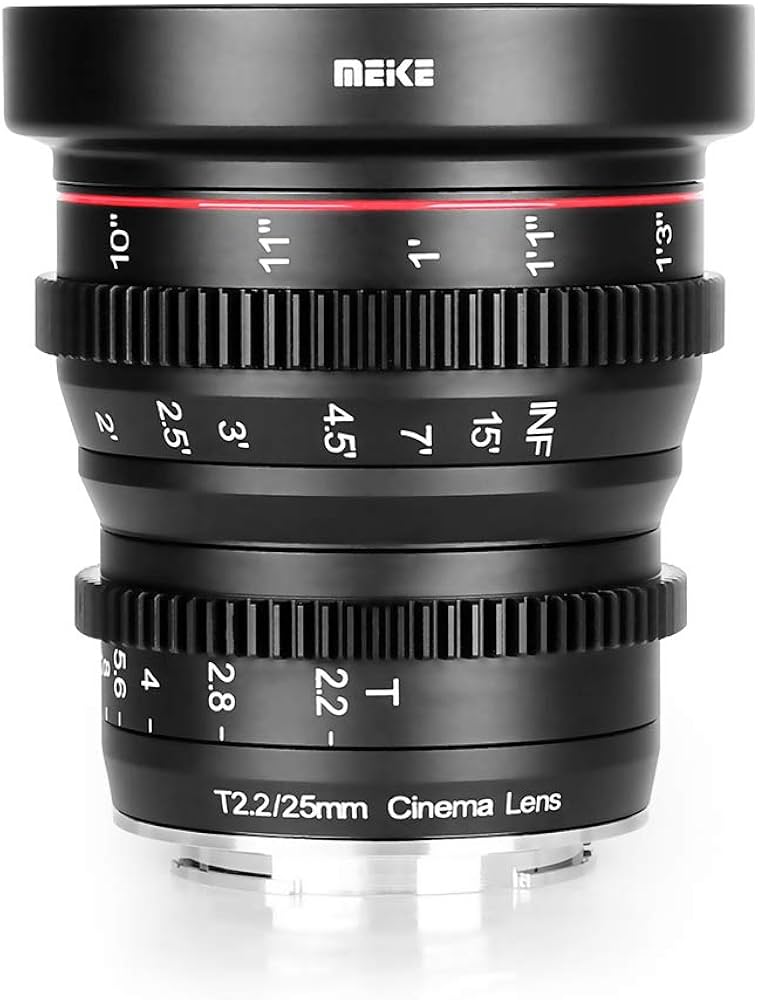 Amazon | Meike 25 mm T2.2マニュアルフォーカスシネマレンズ | ビデオ