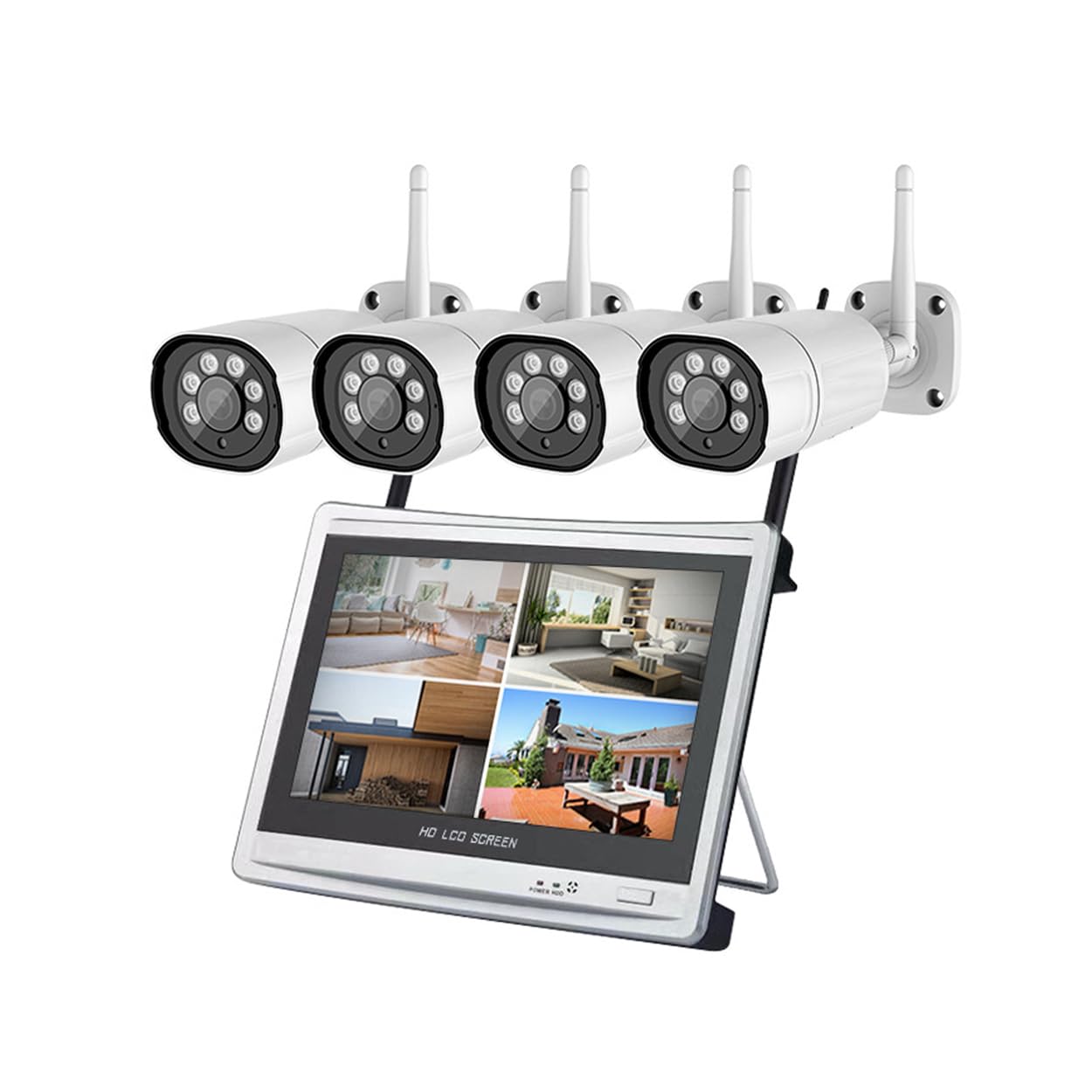 Amazon.com : 4CH Home Security Camera System, Wireless WiFi NVR