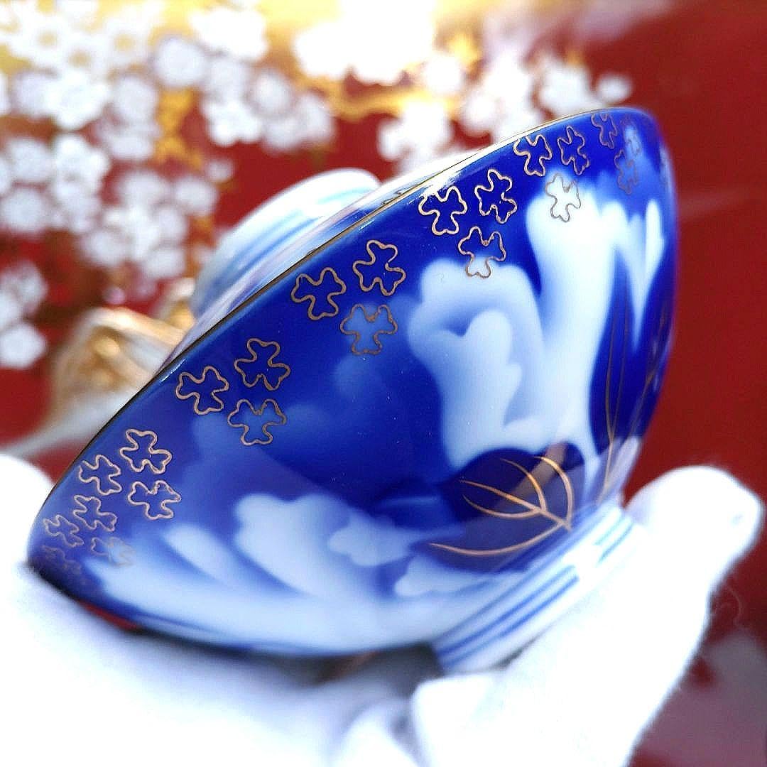 Amazon.co.jp: 深川製磁 牡丹金ミル酒器揃木箱入 睦揃ご飯茶碗 夫婦