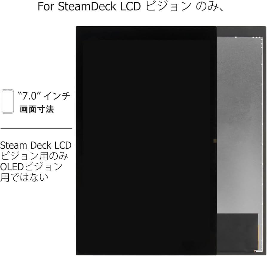 Amazon.co.jp: SRJTEK For Steam Deck LCDモデル交換用ディスプレイ 7