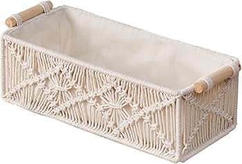 Amazon｜Generic ハンドル付きナチュラル素材バスケット 収納ボックス