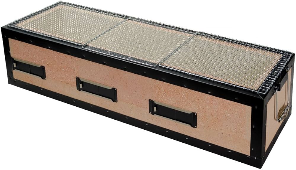 Amazon.co.jp: ポーラスセラミックス炭火コンロ長角七輪 BQ8T